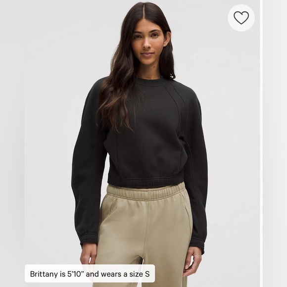 Lululemon - Scuba Cropped Relaxed Fleece Inside Crewneck NWT - Picture 1 of 8
